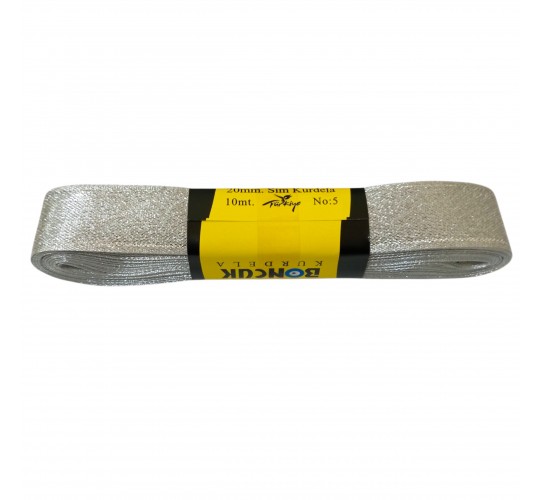 GROGREN KURDELE 2 cm x 10 mt - GÜMÜŞ